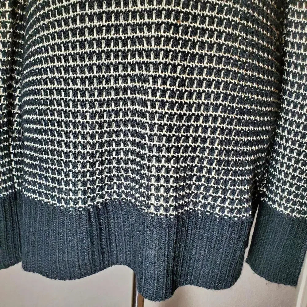 Nordstrom JACK Women's Size Medium Black and Beige Cardigan - Picture 12 of 12